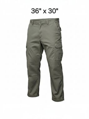 ​Men's Cargo Pants - Olive Utility Style (36" x 30") **